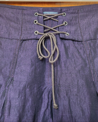 Gonna lunga in morbida viscosa viola. MadeInItaly