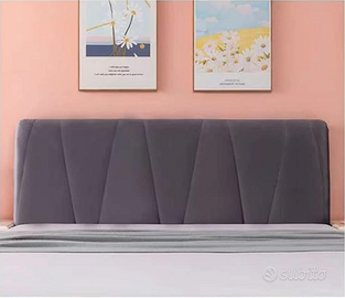 Copri Testata Letto Matrimoniale Grigio Scuro