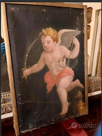 RAROdipintoOLIOtelaCHERUBINO/PUTTOanticoXVIIIsecol