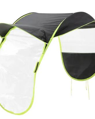 Parapioggia Per Moto Scooter Bici Nero