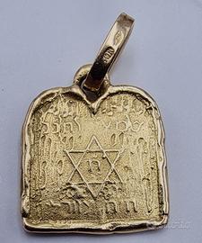 CIONDOLO ORO TESTO BIBBLICO MOSE 10 COMANDAMENTI