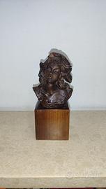 Busto di Psiche in Terracotta - Scultura Liberty