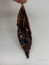 Ciondolo Elettroformato in Rame con Lapislazzuli N