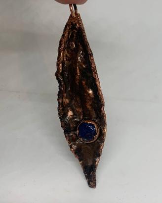 Ciondolo Elettroformato in Rame con Lapislazzuli N