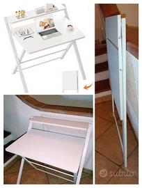 Scrivania Pieghevole Salvaspazio bianca - PERFETTA