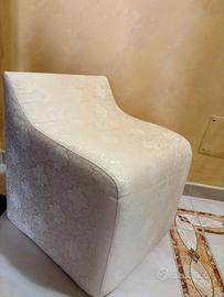 Pouf Poltroncina - Tessuto Damascato Beige