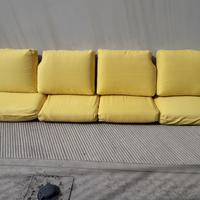 N.4 sedute + n.4 Schienali + copricuscini gialli