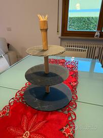 Alzata a 3 piani in ardesia