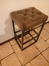 sgabello in pelle 