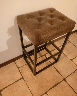 sgabello in pelle 