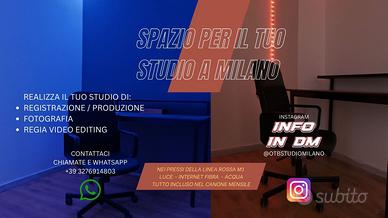 Stanza per studio di registrazione foto e video