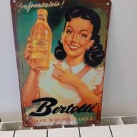 Targa in metallo Olio di oliva Bertolli