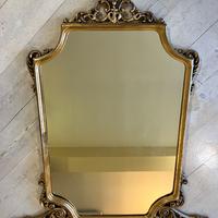 Specchiera barocca antica in legno intagliato dora