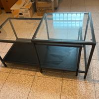 Tavolini vetro e ferro battuto