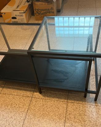 Tavolini vetro e ferro battuto