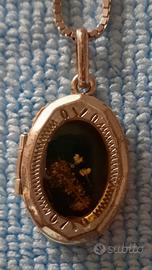 Collana con medaglione argento