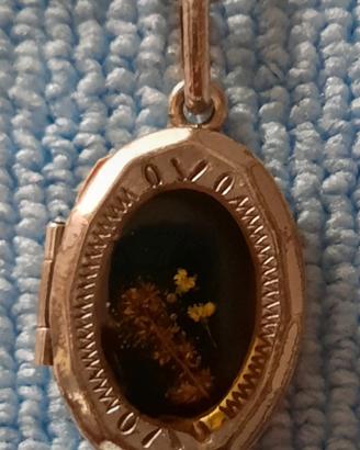 Collana con medaglione argento