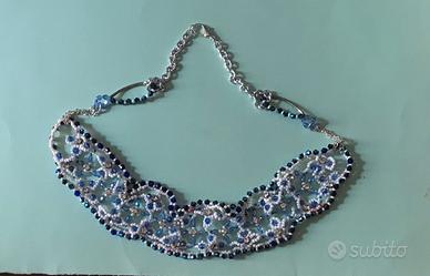 Collana artigianale a merletto Giglio di Firenze