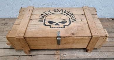 Cassa Baule con logo Harley Davidson Arredamento 