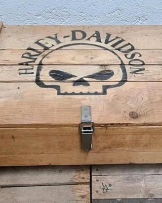 Cassa Baule con logo Harley Davidson Arredamento 