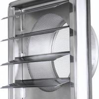 Griglia ventilazione inox DN150 con rete e lamelle