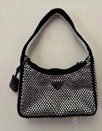 Borsa Prada  Reedition  2000 Crystal nera 