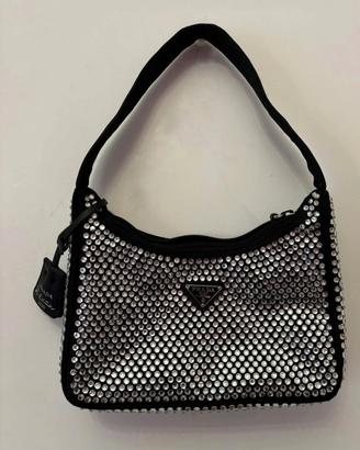 Borsa Prada  Reedition  2000 Crystal nera 