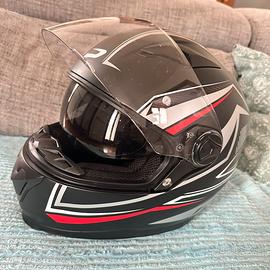 Casco moto scooter integrale con lente solare XL