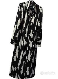 Abito Lungo H&M Taglia S 36-38 EU- Nero Bianco 