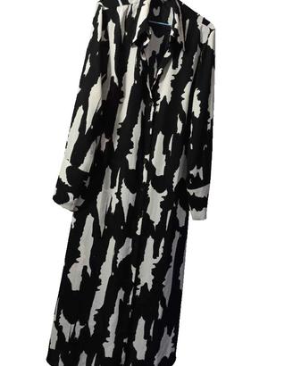 Abito Lungo H&M Taglia S 36-38 EU- Nero Bianco 