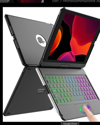 Custodia con tastiera per per iPad 9a gen 10.2''