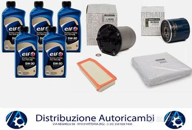 KIT FILTRI RENAULT CAPTUR 1.5 DCI 81KW + 5LT 5W30