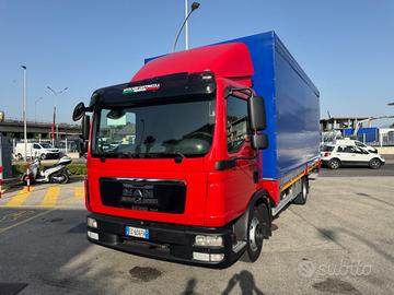 Man 12.250 cassone centinato + sponda euro 5