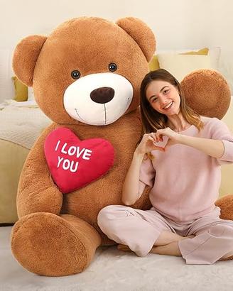 MorisMos 130cm Orso Peluche Gigante con I Love You