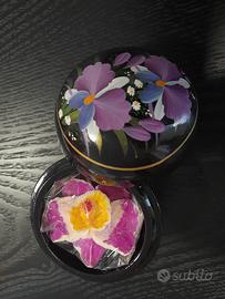 scrigno vintage Thailandia Orchidea legno Mango 