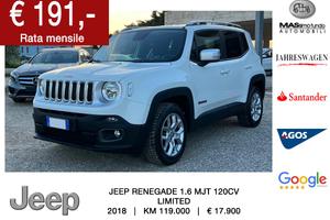 JEEP Renegade 1.6 Mjt 120CV Limited