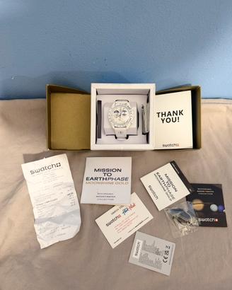 Moonswatch Eartphase Moonshine Gold NUOVO Full set