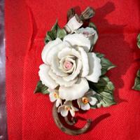 Set 11pz Ramo di Rose Via Veneto Capodimonte Style