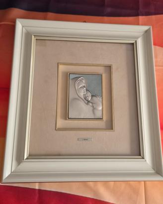 Quadro lamina argento 925 L. Moroni vintage 