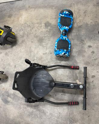 Hoverboard Blu Mimetico + Kit Kart (Sedile)