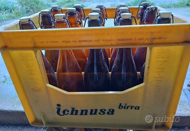 Cassa e bottiglie Ichnusa anni 39 - 57