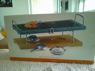 pietra ollare base in legno