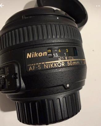 Nikon AF-S Nikkor 50 mm f/1.4G Obiettivo, Nero