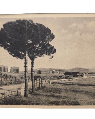 Cartolina d'epoca con l'Acquedotto Claudio a Roma.