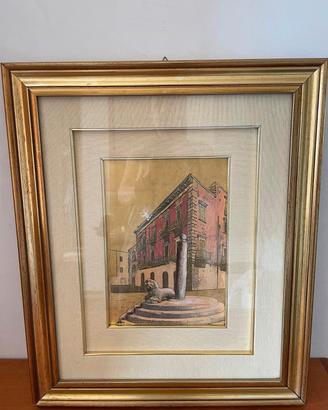 quadro su foglia oro 