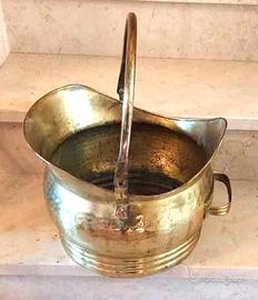 Secchiello/Fioriera vintage in ottone