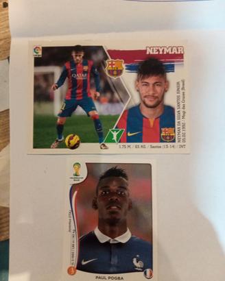 Pogba Neymar panini con velina