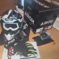 Casco Airoh Motocross con Interfono + Accessori