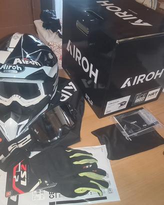 Casco Airoh Motocross con Interfono + Accessori