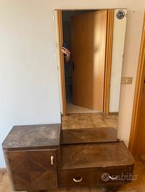 Mobile ingresso art deco con specchio 120x35 h 170